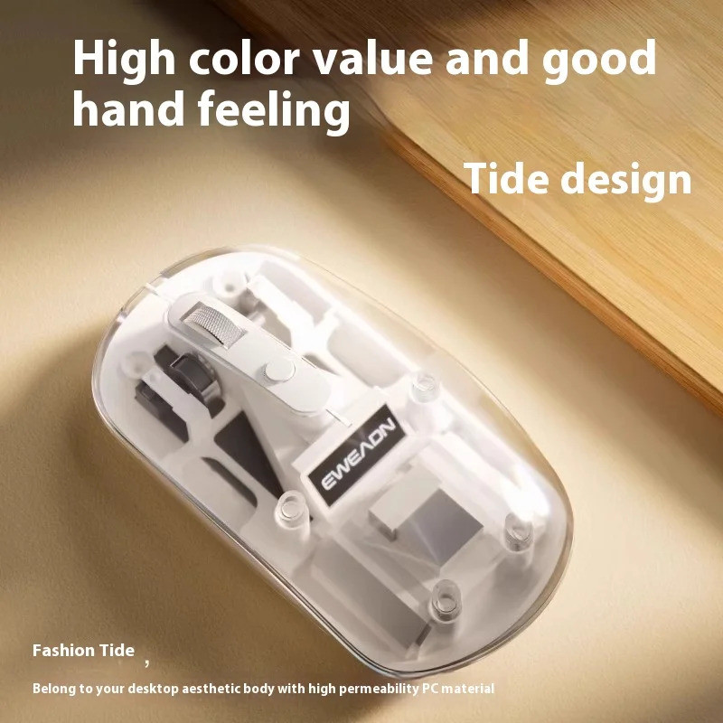 Eweadn Q10 Mist Transparent Wireless 2.4g Bluetooth Mouse Silent Office ...