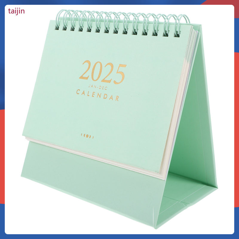 Mini desk stand calendar wall 2025 desktop small office shopee