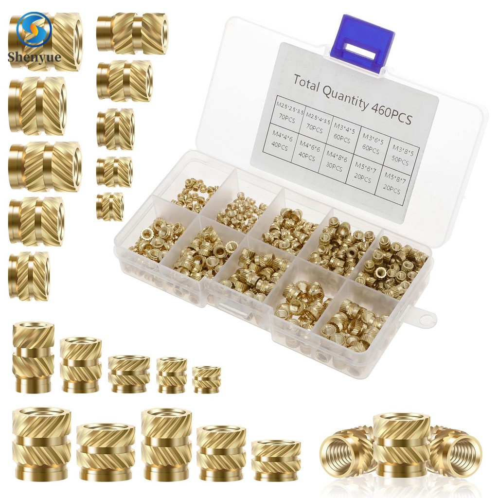 460Pcs Thread Metric Nuts Brass Heat Set Insert Efficient Installation ...