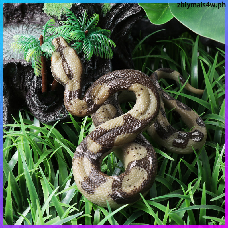 Scary Python Toys Flexible Lifelike Snake Rubber Large Realistic Moving ...