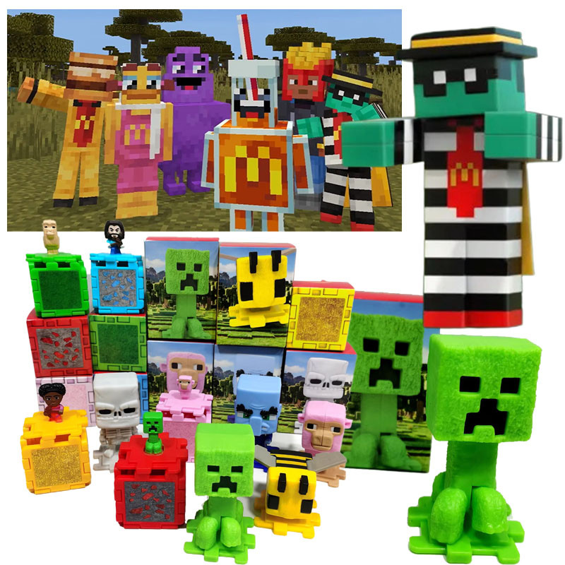 McDonalds X Minecraft Figure Mcdo Happy Meal Collectible Model Toy
