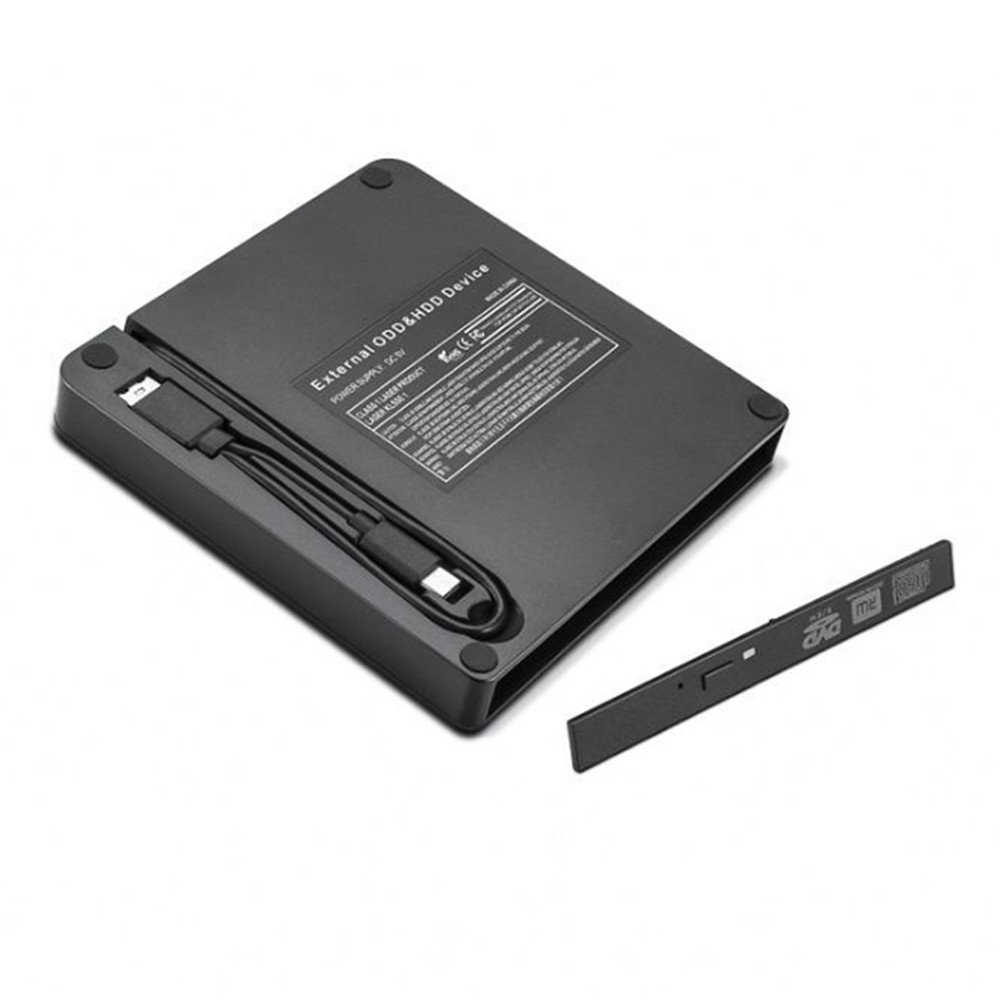 USB 3.0 TypeC DVD External Optical Drives Enclosure Case for Laptop