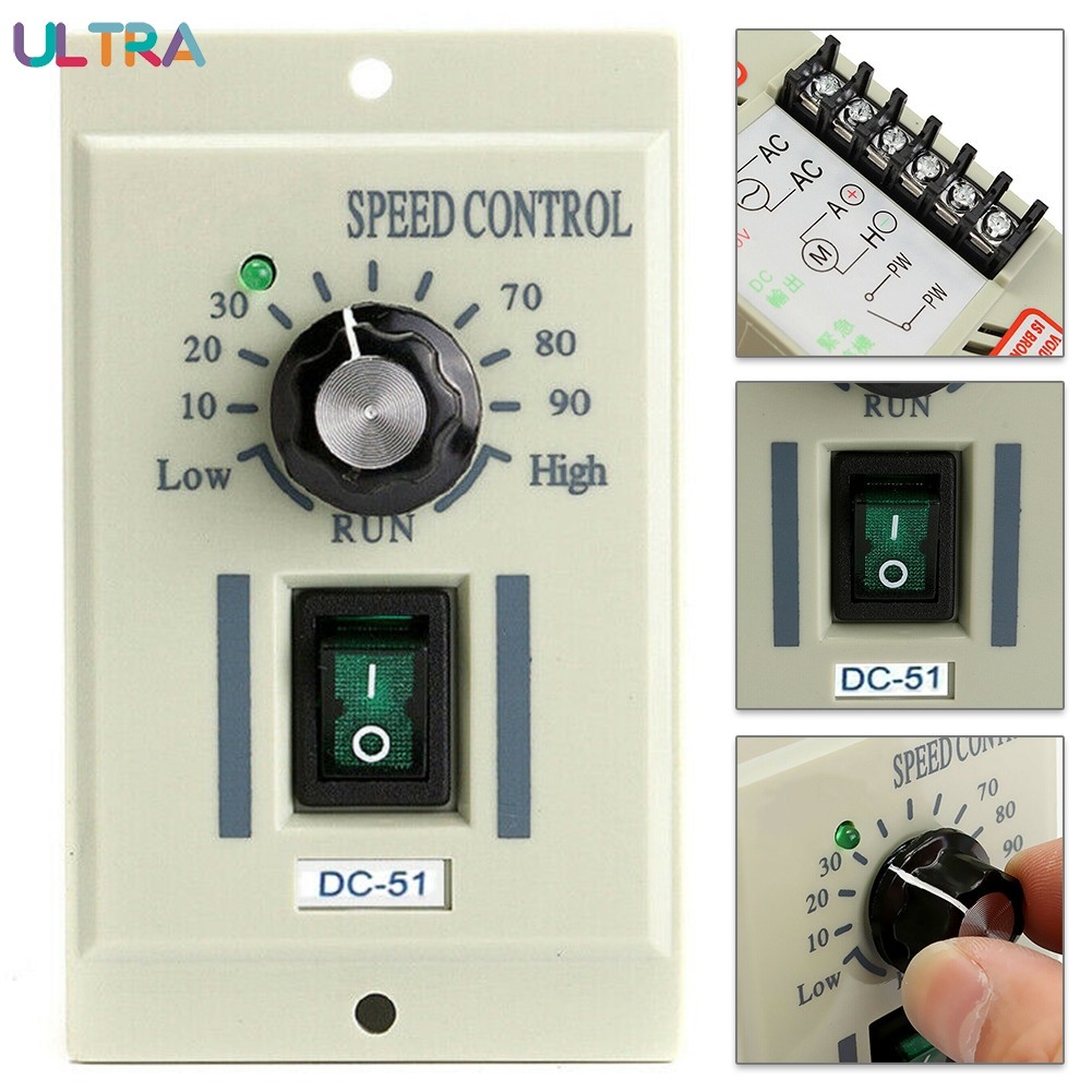 ULTRA| AC 220V To DC 180V Knob Motor Speed Variable Control Controller ...