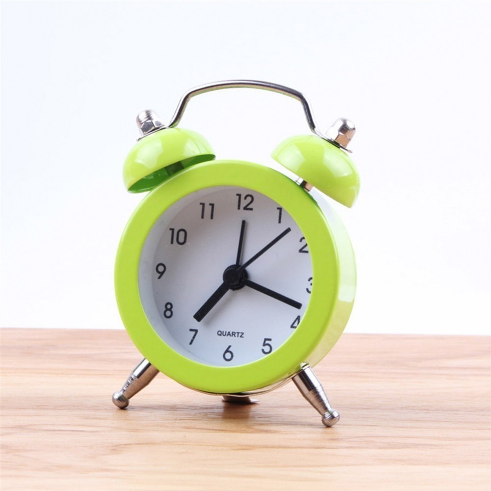 Bedside Night Quartz Movement Mini Alarm Clock Almost Mute Scanning