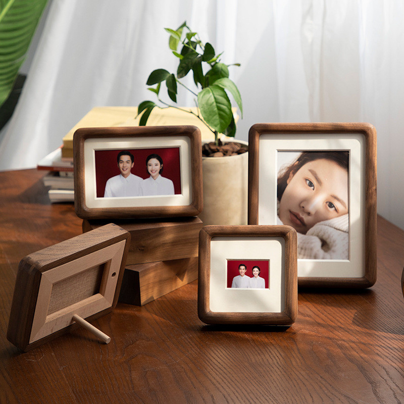 Black Walnut Arc Solid Wood Wedding Registration Photo Frame6Inch7 ...