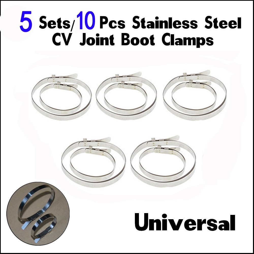 Joylife-10 PCS CV Boot Clips Kit Stainless Steel Axle CV Joint Crimp ...