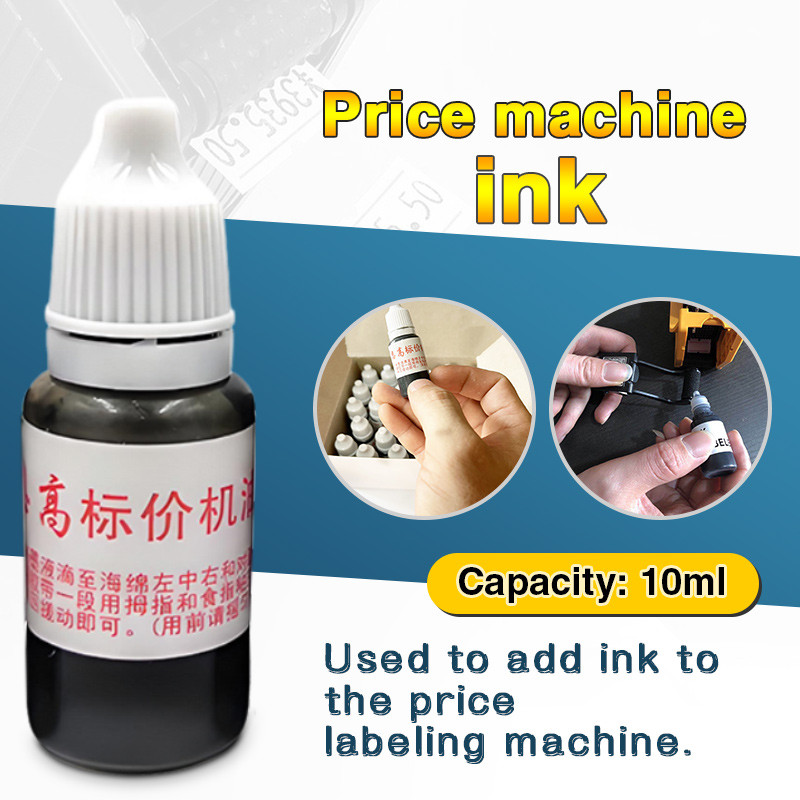 10ml Price Tag Labeller Refill Ink Machine Coding Machine Ink | Shopee ...