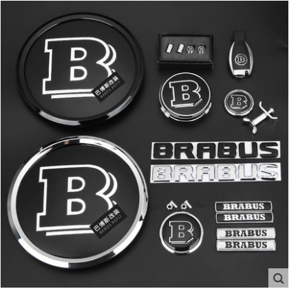 BENZ Modified Brabus Car Label Sticker Tail Label Steering Wheel Label ...