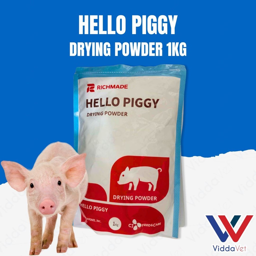 1kg Hello Piggy Drying Powder Richmade Animal Drying & Skin Protection ...