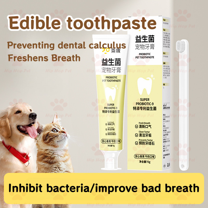 Pet Toothpaste Dog Fresh Breath Remove Bad Breath Tartar Clean Cat Cat ...