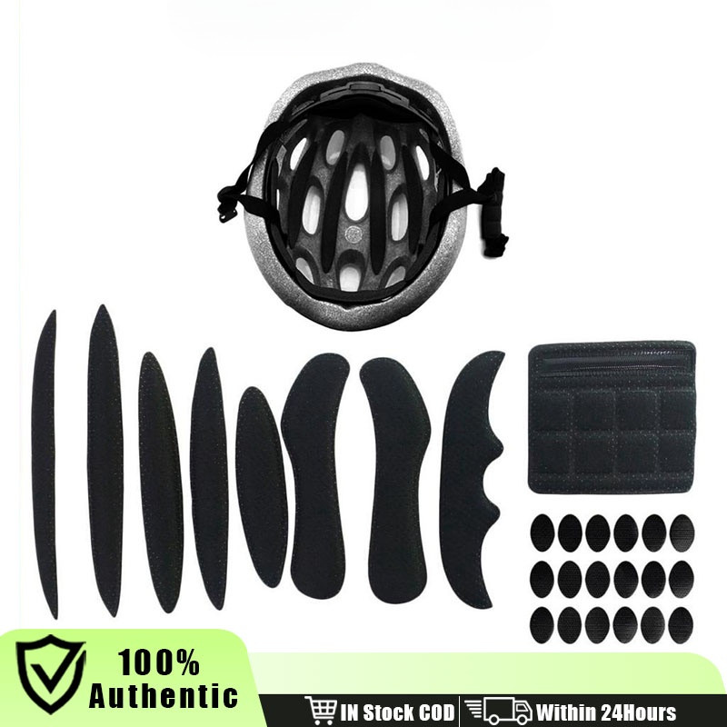 9PCS Universal Helmet Padding Foam Set with Velcro Breathable Bicycle ...