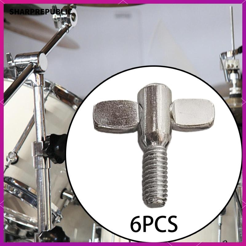 [Sharprepublic] 6 Pieces Drums Screws Nut Practical Spare Parts Drum ...