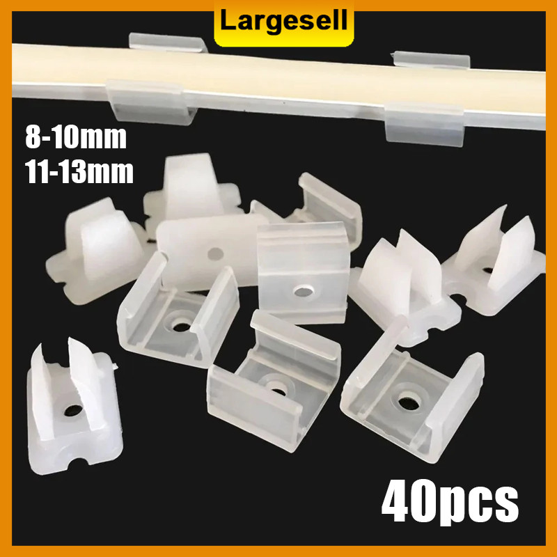 40Pcs LED Strip Fixed Clips Plastic Flexible LED Light Strip Buckles 8 ...