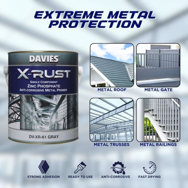 DAVIES XRUST/X-RUST ANTI- COROSSIVE METAL PRIMER PAINT PINTURA PANG ...
