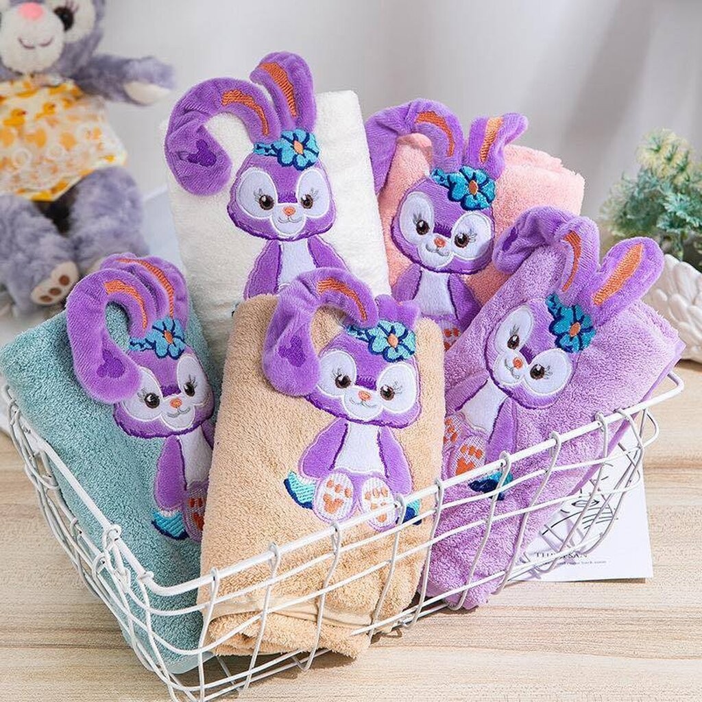 Rabbit Towel Thick And Soft Set Of 2 Pieces Good Water Absorption Cute ...