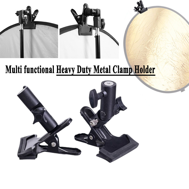 Neewer® 2 PCS Photo Studio Heavy Duty Metalen Klemhouder met 5/8 Light Stand Bevestiging voor Reflector