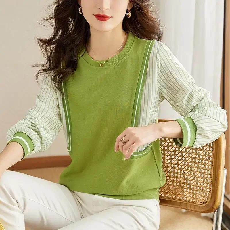 New In Spring and Autumn Female Top Baggy Pullovers Loose Cheap Novelty  Cotton E Kpop Korean Popular Clothes Women's Sweatshirts