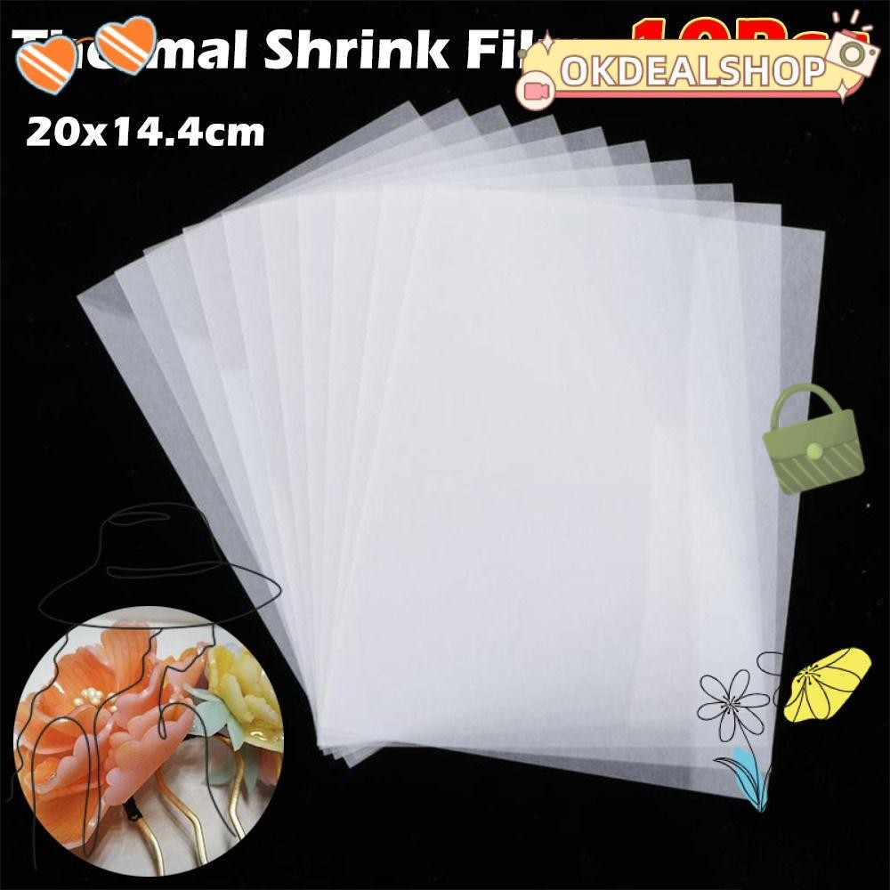 DEALSHOP 10Pcs Thermal Shrink Film, Fun Translucent Shrink Plastic ...