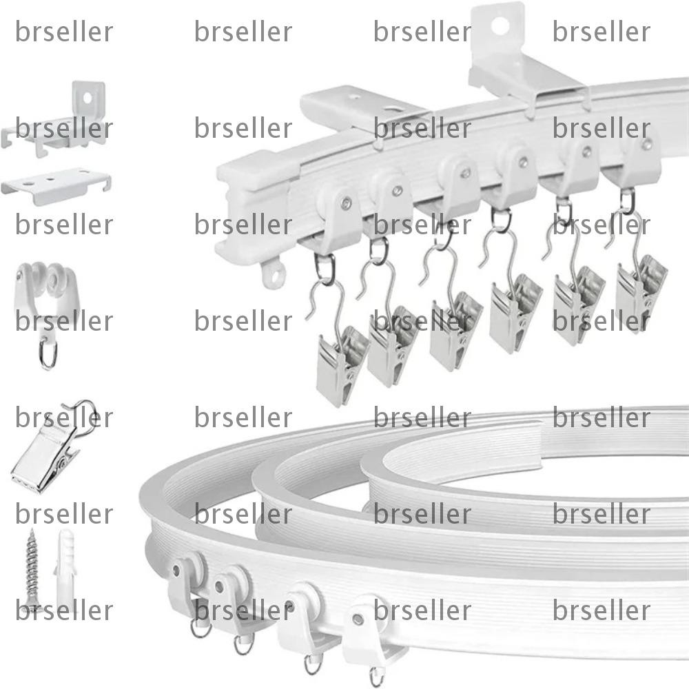 BRSELLER Curtain Track, Flexible Bendable U-shaped Curtain Rail, Easy ...