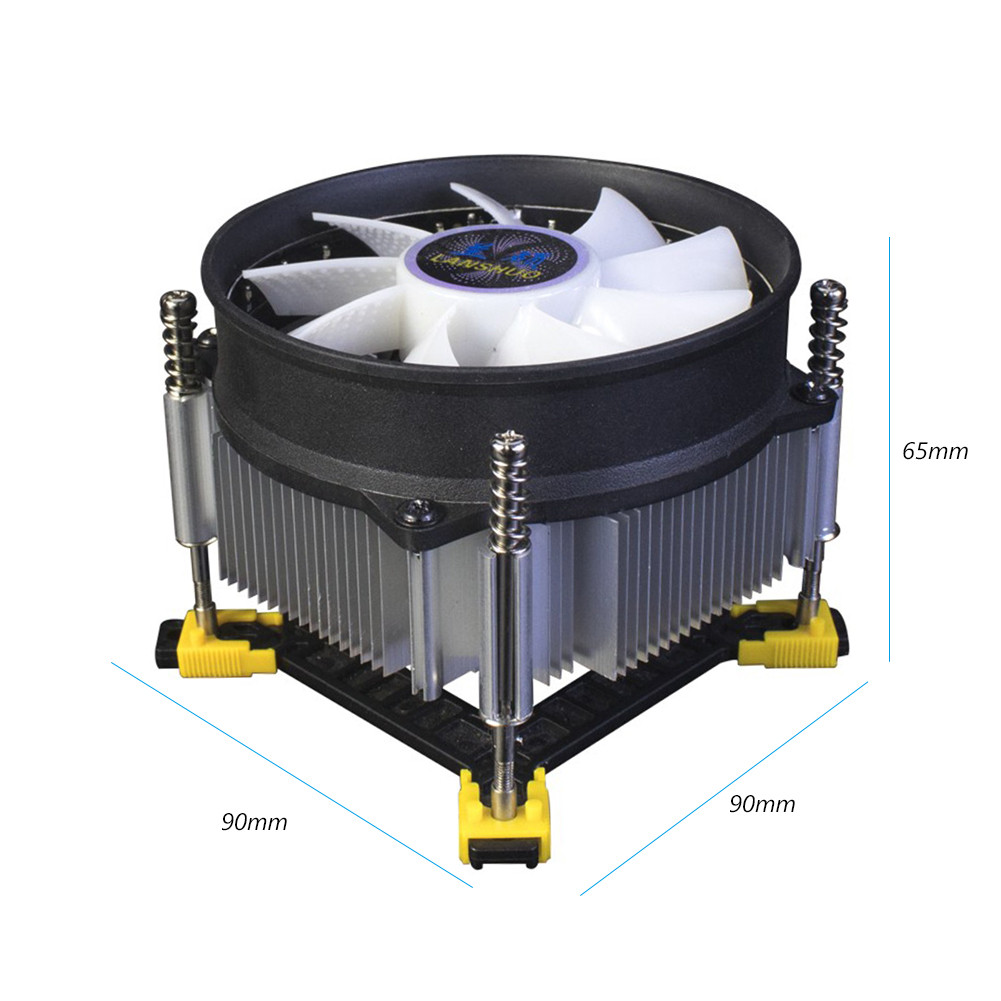 9cm 4 Pin PC CPU Cooling Fan PWM Radiator for Intel LGA 115X/1366 ...