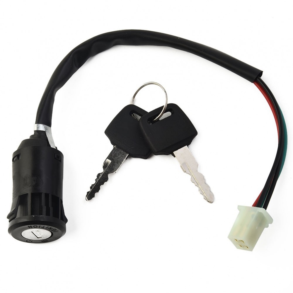 Ignition Switch 1 Pcs Black Ignition Key Barrel For Most All Quad