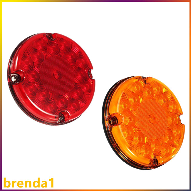Best Price! 2Pcs 7 Inch Round Led Trailer Tail Lights 17LED With Inner