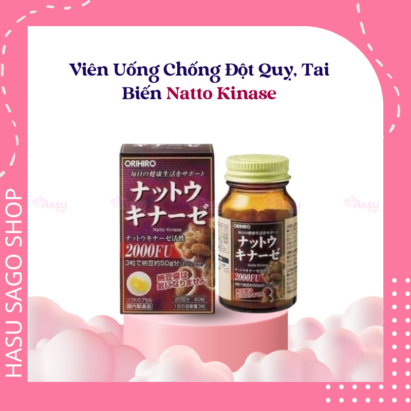 Anti-stroke and stroke pills Natto Kinase 2000FU Orihiro Japan box of ...