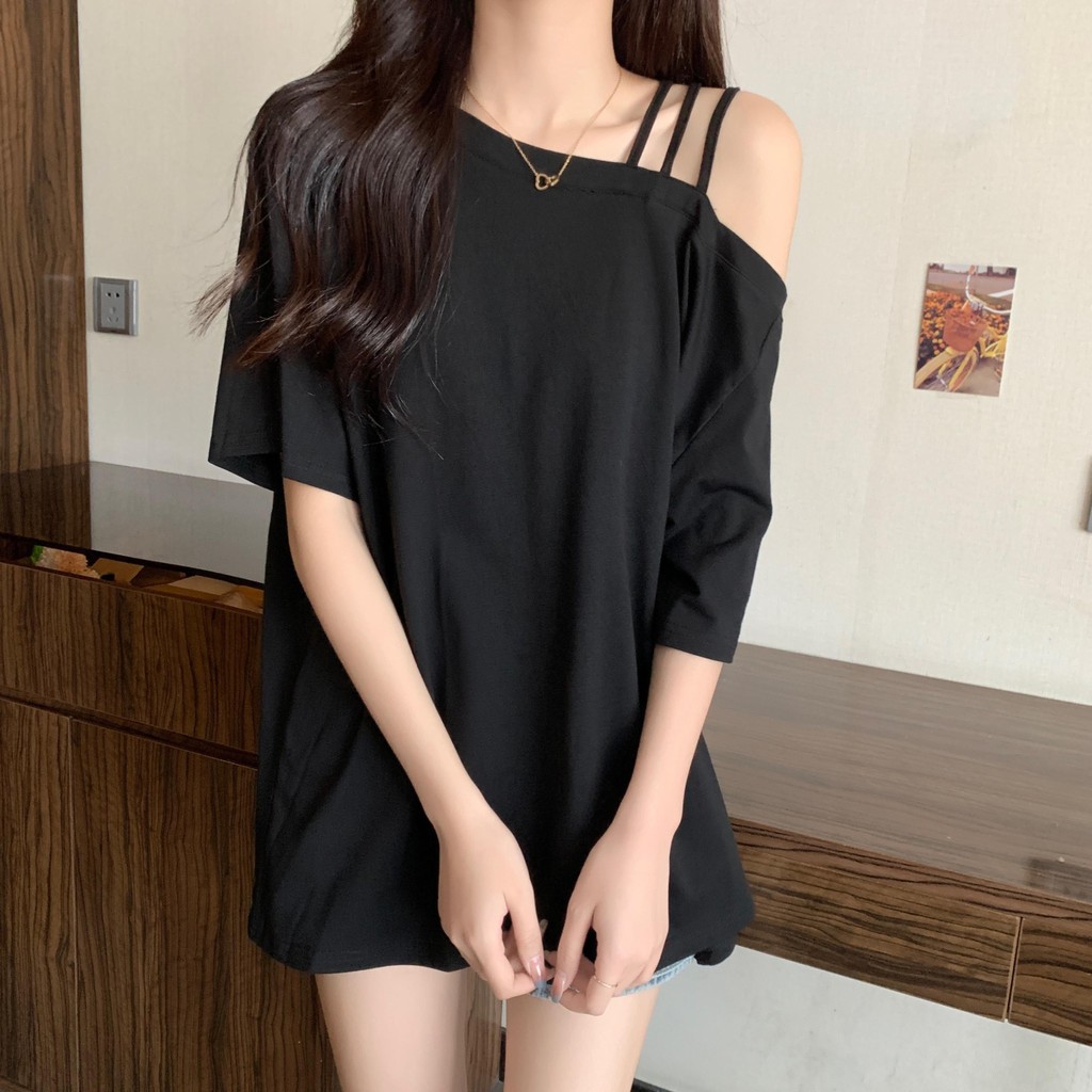 One Shoulder Tshirt Short Sleeve Top