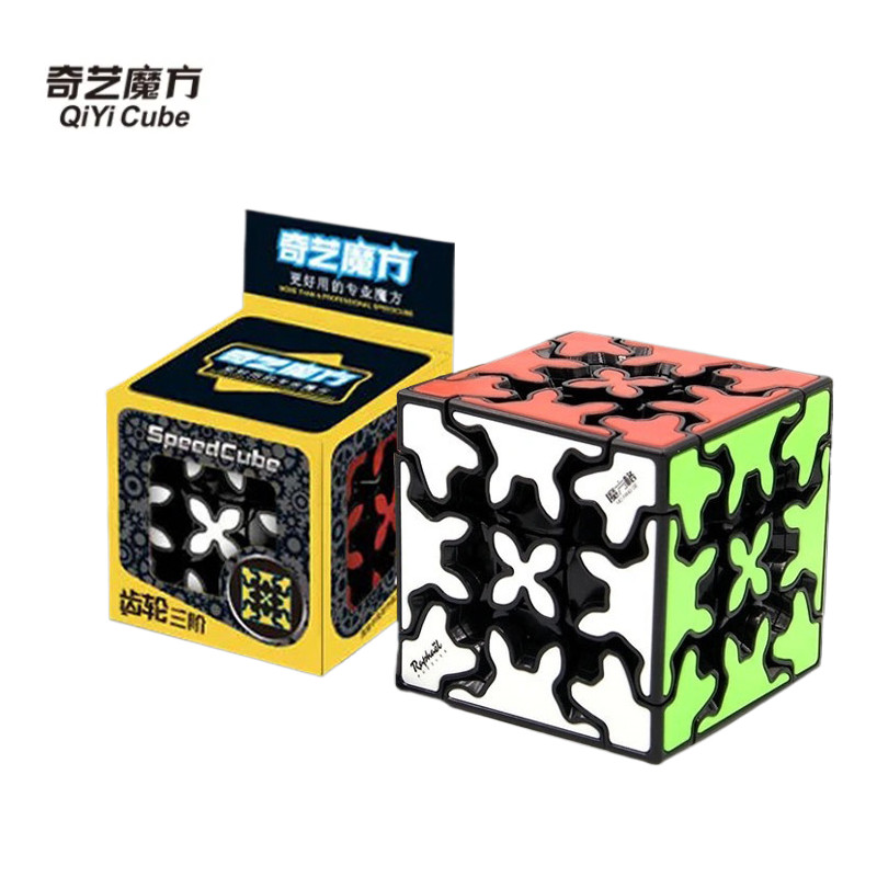 Qiyi 3x3 Gear Cube Speed Cube with 360-degree Rotating 3x3x3 Gear ...