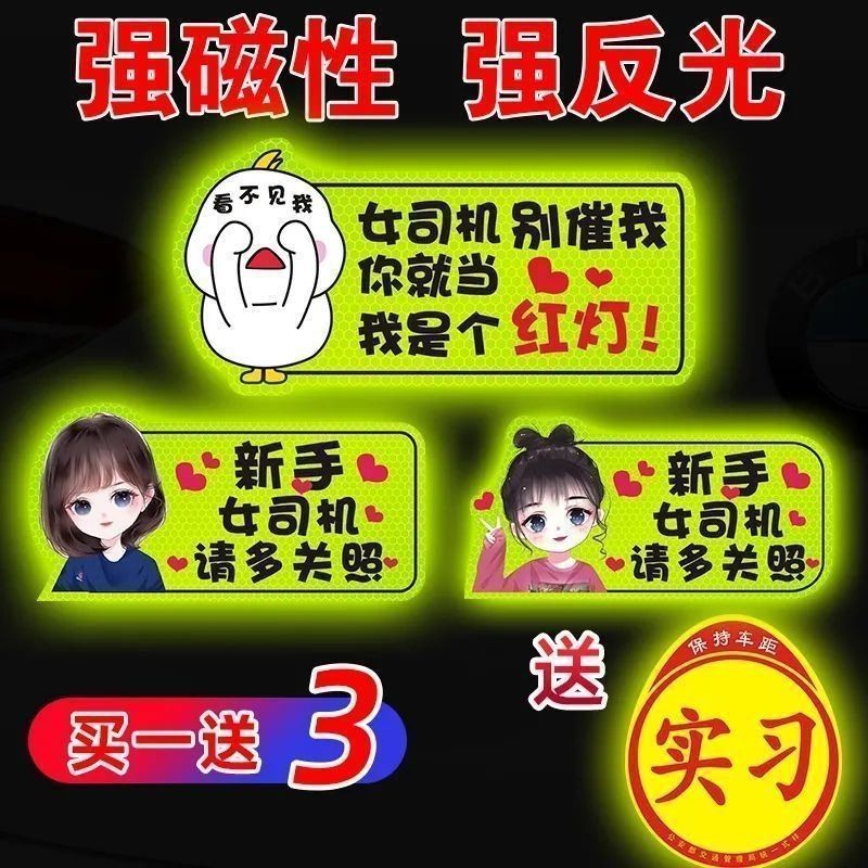 Unified Internship Logo Female Driver Beginner Logo Sticker Self ...