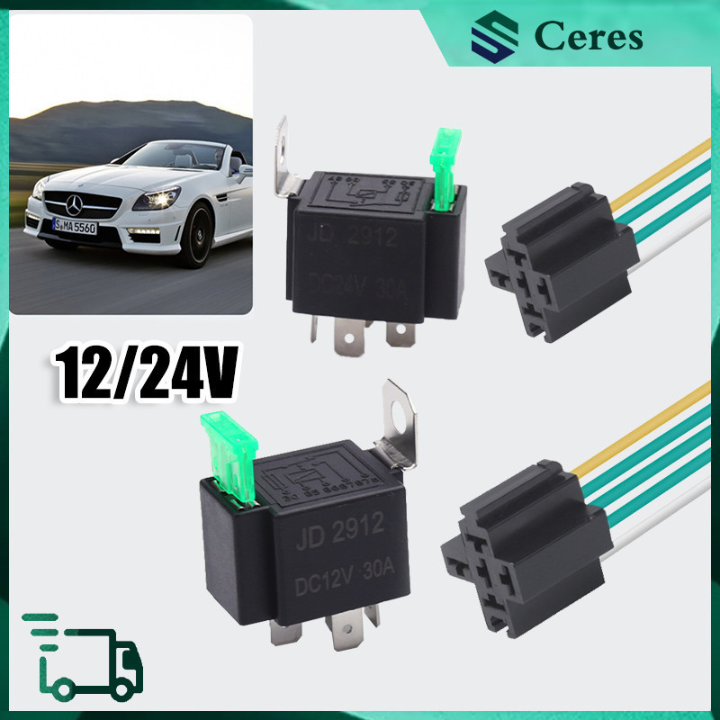 4/5Pin DC12/24V Car Automotive Fuse Relay Switch With Relay Plug Relay ...