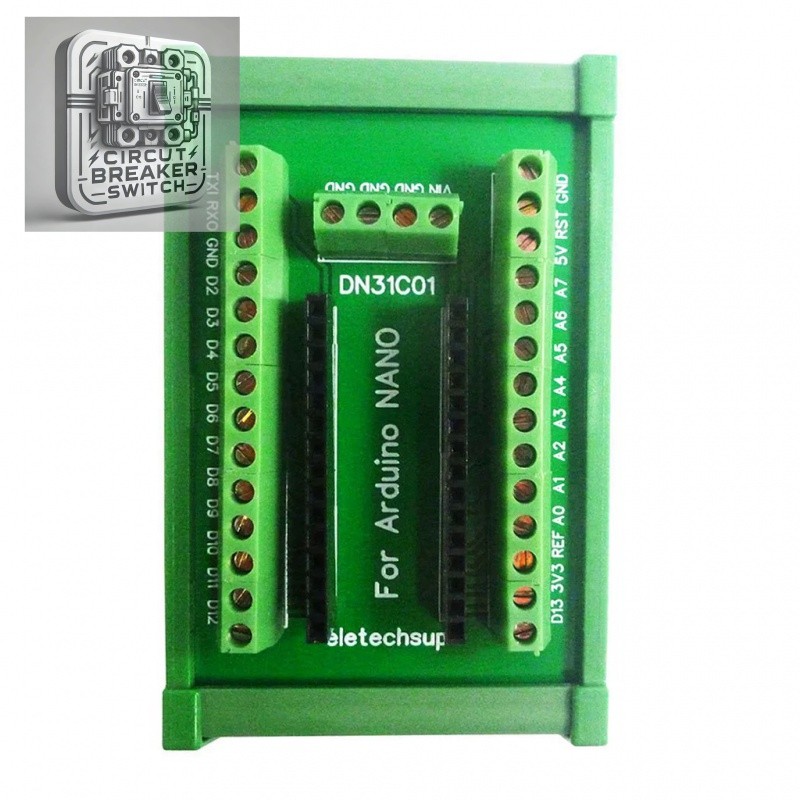 DIN Rail Mount Screw Terminal Block Adapter Module For Arduino And NANO ...