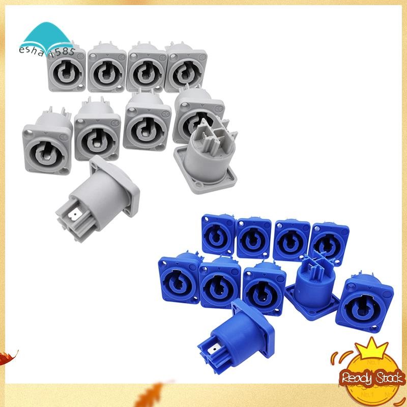 【Eshai585】10PCS Powercon Connector 3 Pins 20A 250V Power Speaker Panel ...