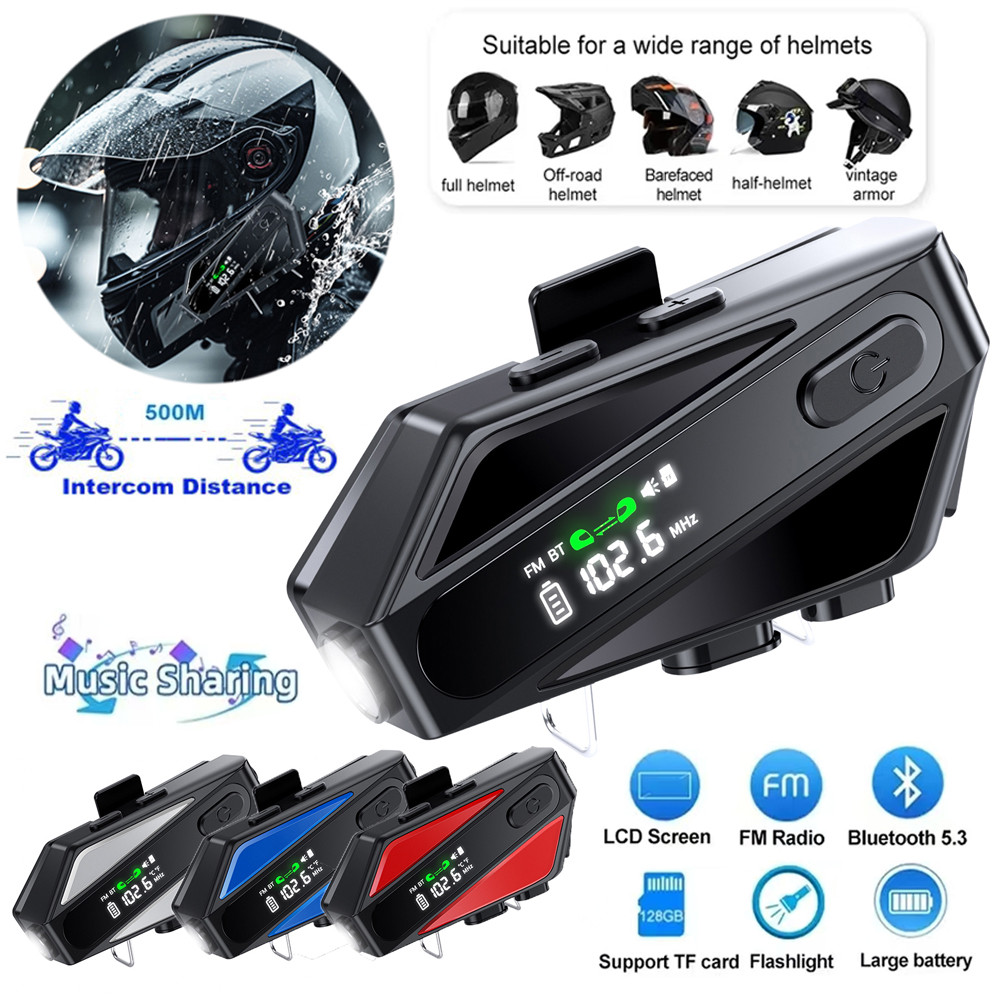Motorcycle Communication System BSDDP Intercom V6 Pro+ Waterproof