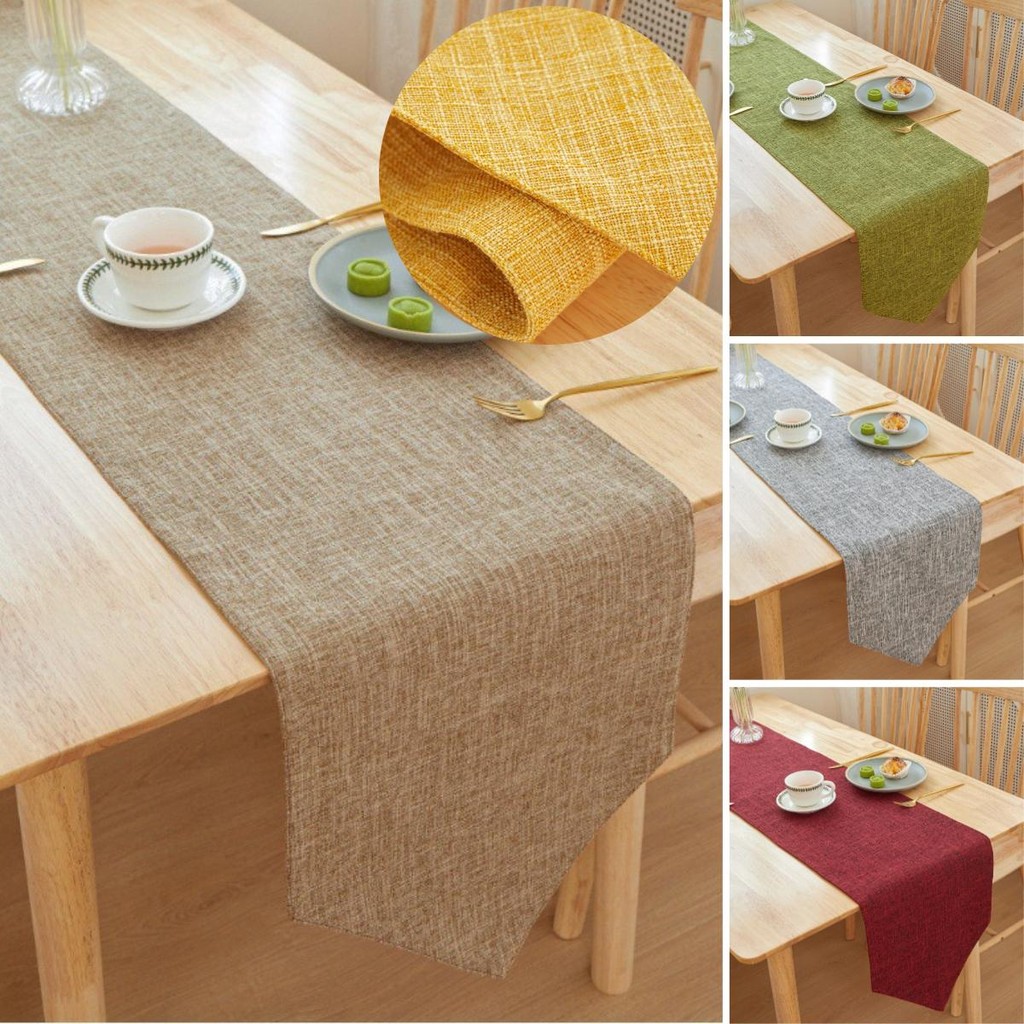 Solid Color High Quality Linen Table Runner Simple Modern Rectangular ...