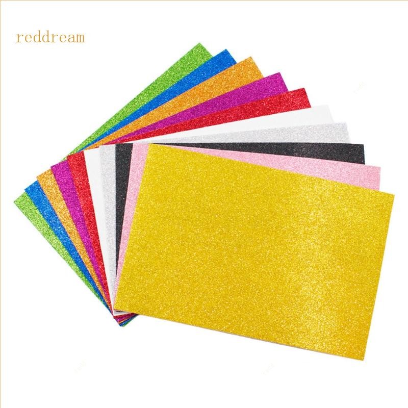 ESP 10 Pcs A4 Glitter Foam Papers Cardstock Sponge Foam EVA Paper ...