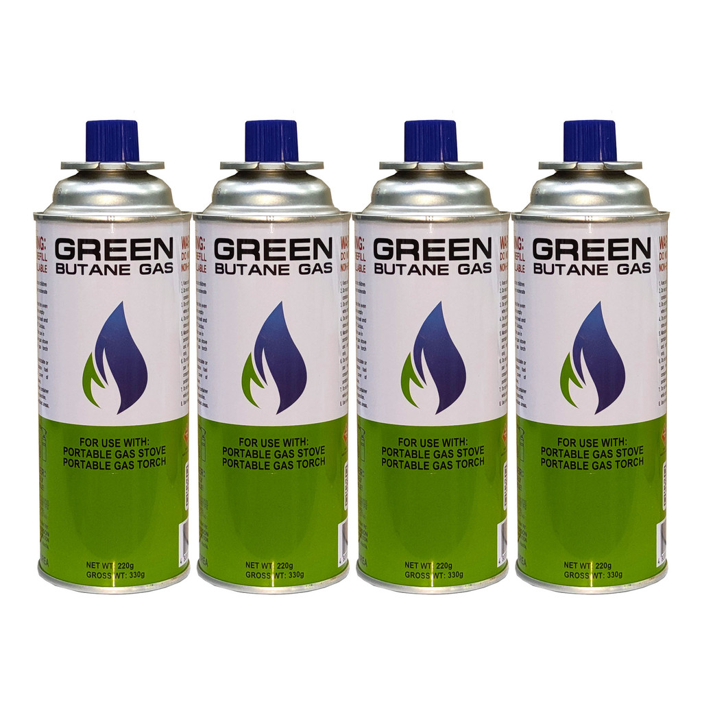 GREEN VALUEPACK BUTANE GAS 220G 4PACK | Shopee Philippines