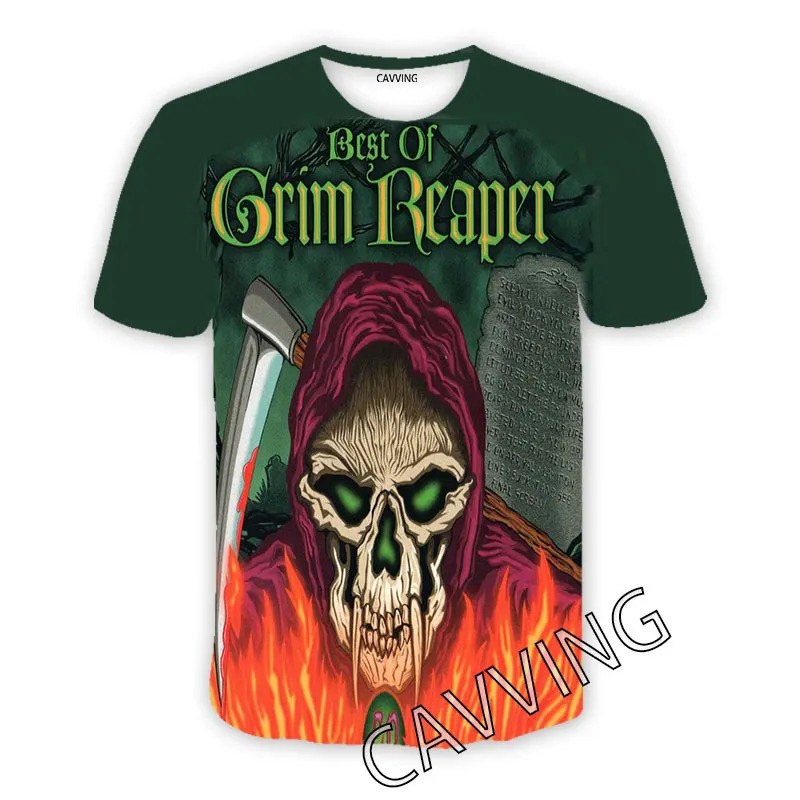 CAVVING 3D Printed Grim Reaper Rock Casual T-shirts Hip Hop T Shirts ...