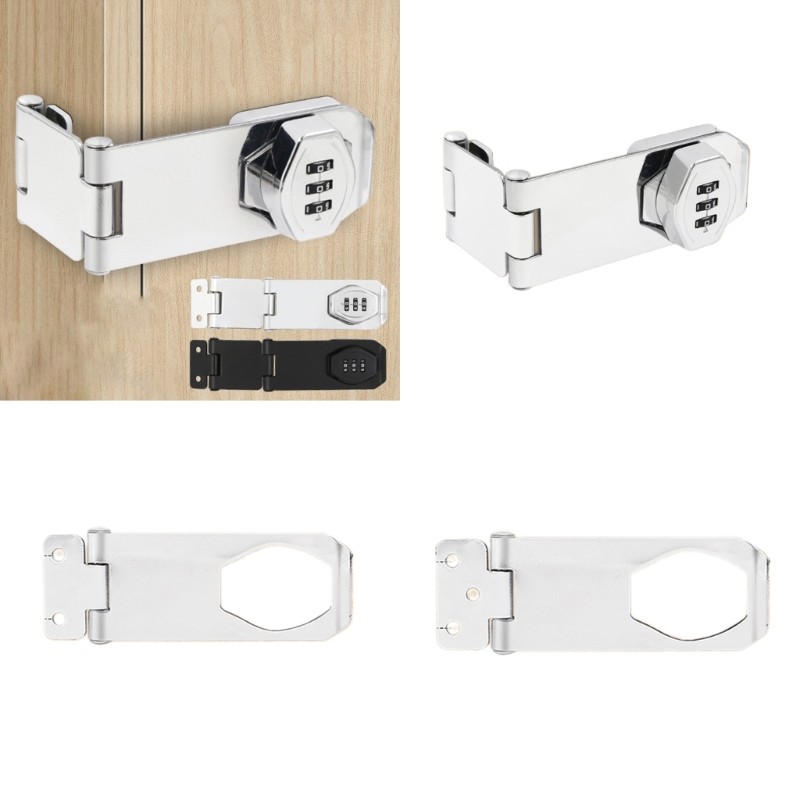 cc Sturdy Zinc Alloy Bifold Door Lock with Twist Knob Hasp Latches ...