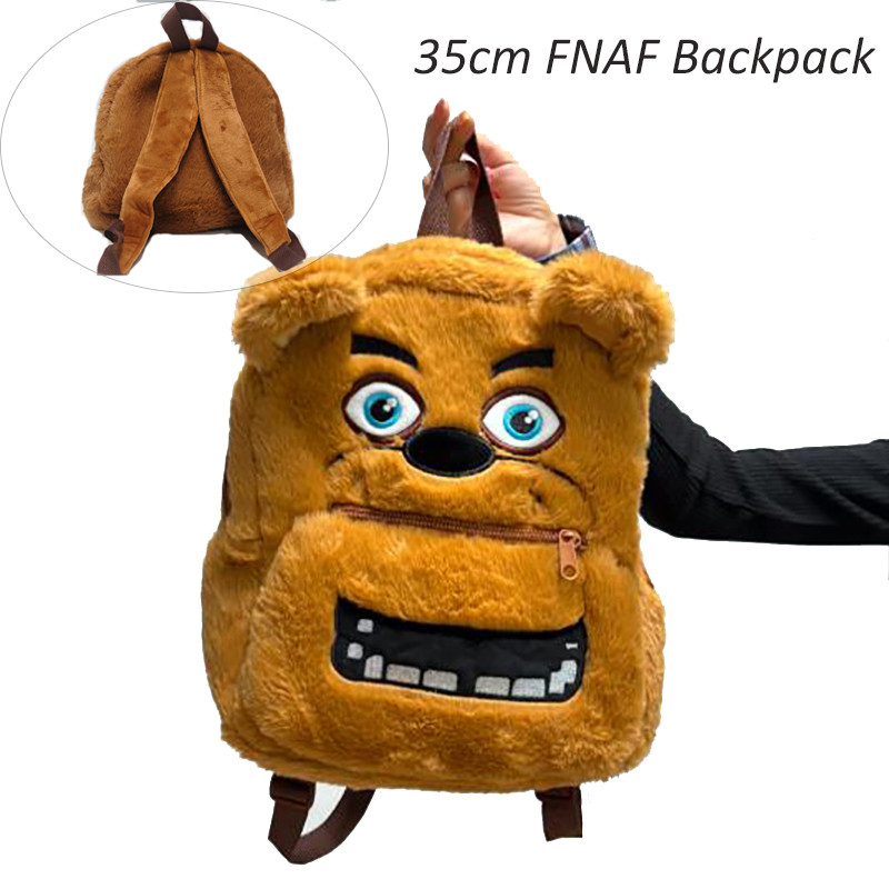 35cm Five Nights At Freddy's Backpack Big Brown FNAF Freddy Fazbear ...