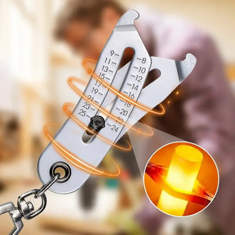 IGO Precise Thread Size Checker Keychain Portable Caliper Gauge Metric