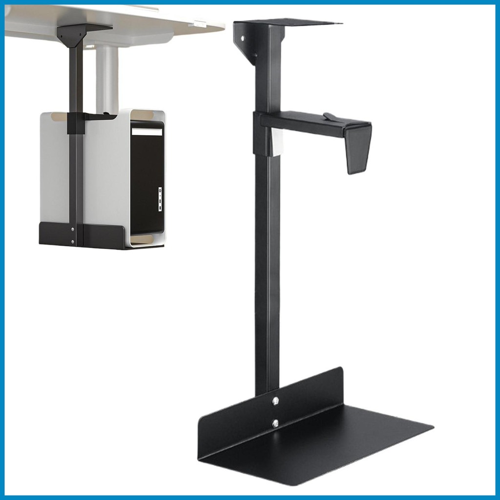 CPU Under Desk Bracket Adjustable CPU Mount Metal Under Desk CPU Holder ...