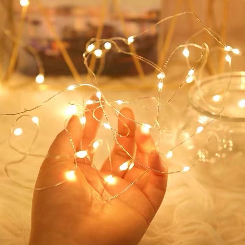 3 Modes 1/2/3M LED Light String Fairy Light Cherry Ball Fairy String ...