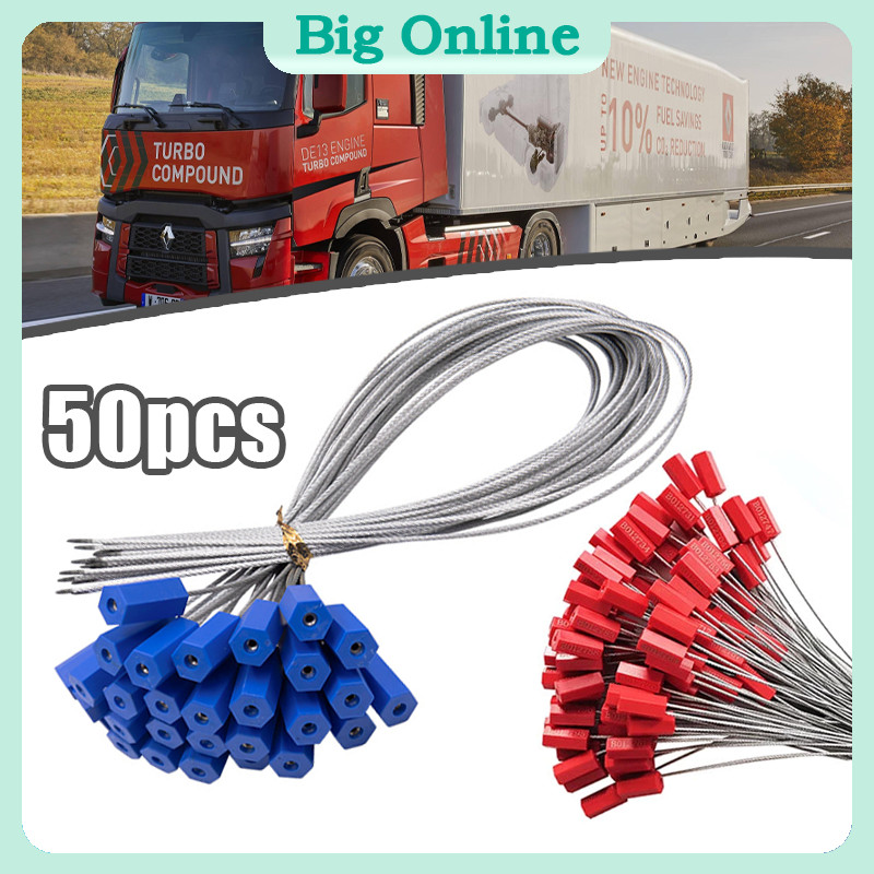 50pcs Disposable Steel Security Wire Seals Anti-Tamper Security Cable ...
