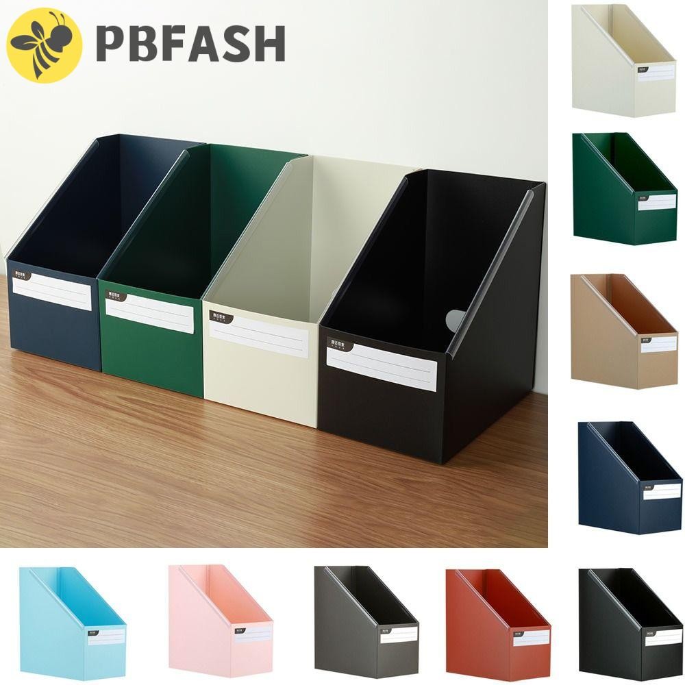 PBFASH Foldable Book Storage Box, A4 Plastic Desktop Book Storage Box ...