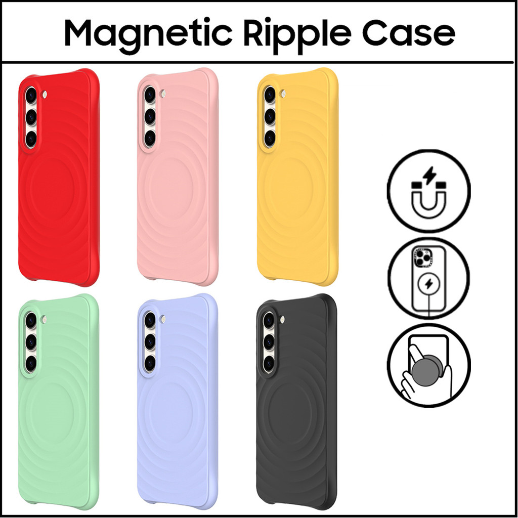CASETi Sky Blue Pink Soft-Touch Silicone Ripple Case Cover For Samsung ...
