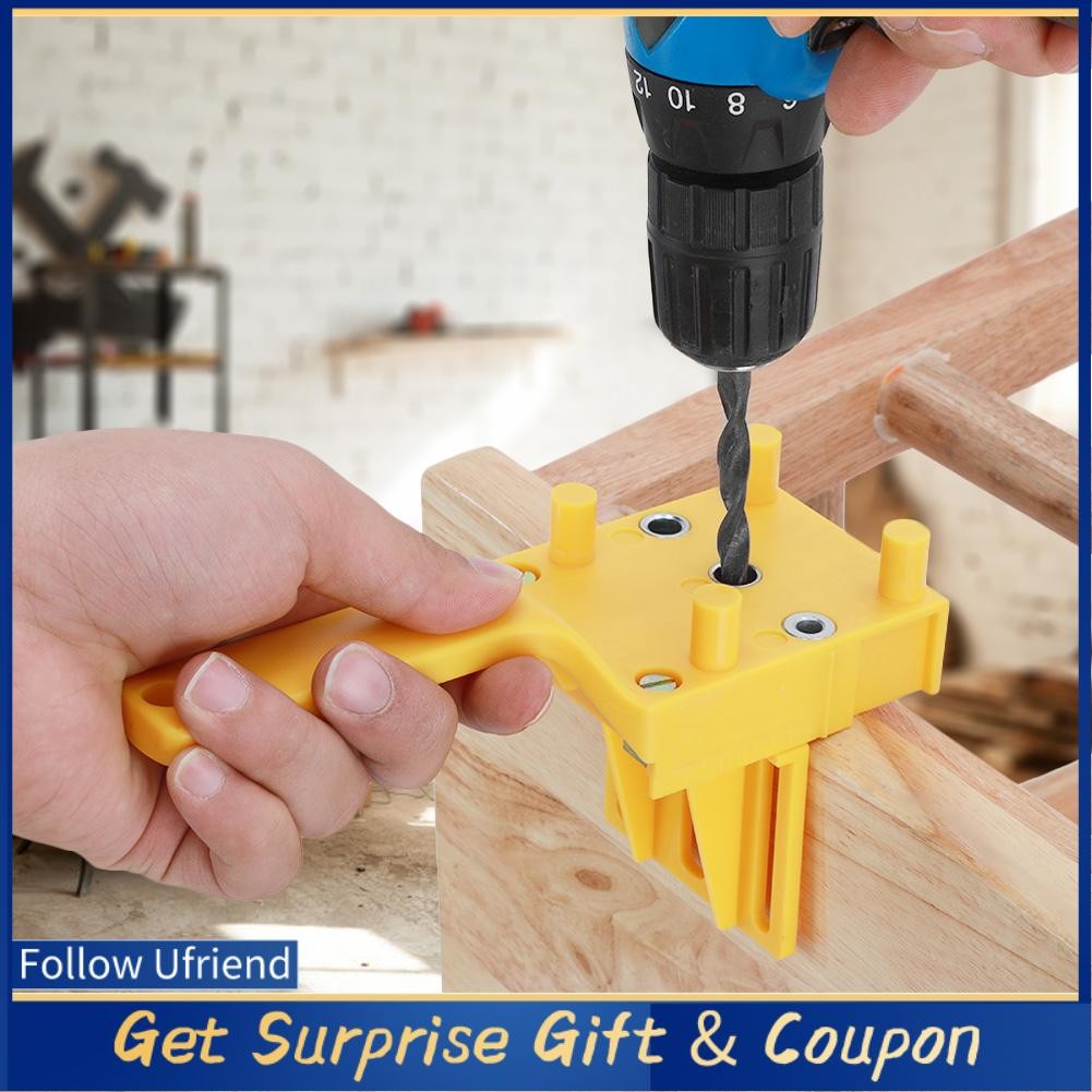 Ufriend 1PCS Hole Jig Drill Handheld Dowel Woodworking Drilling Guide ...