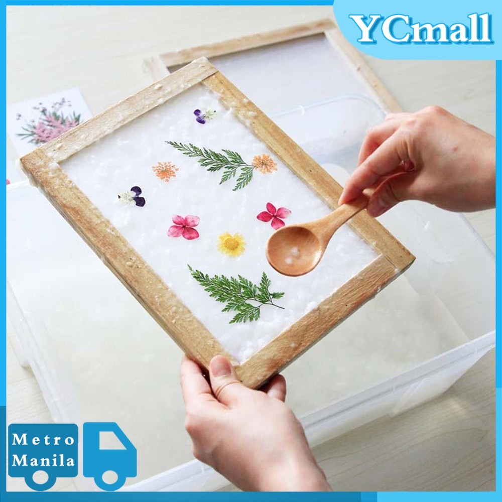 Paper Making Mould Frame Retro Wooden Paper Holder Paper Making Screen ...