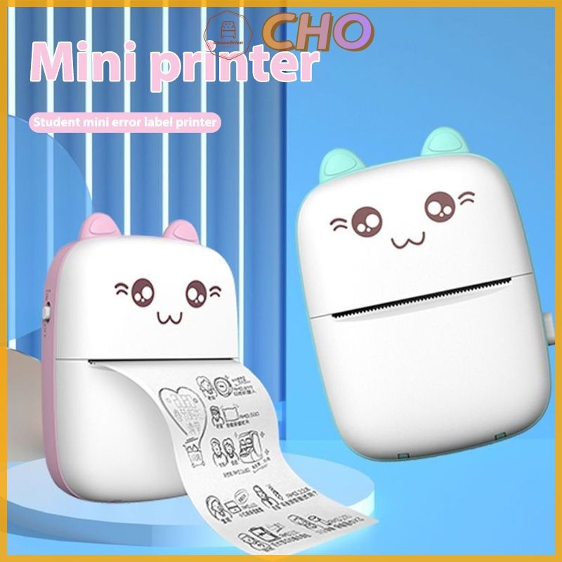 CHO⭐Portable Thermal Printer Mini Photo Receipt Sticker Label Printer ...