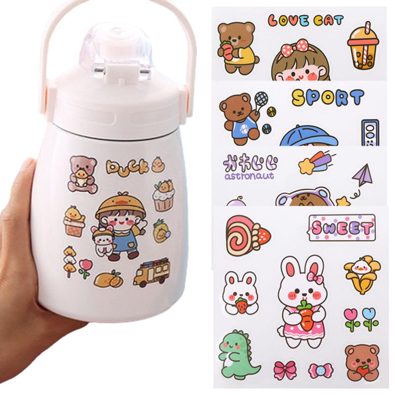 100pcs/set Cartoon Marker Card Stationery Label DIY Diary Album Sticker ...